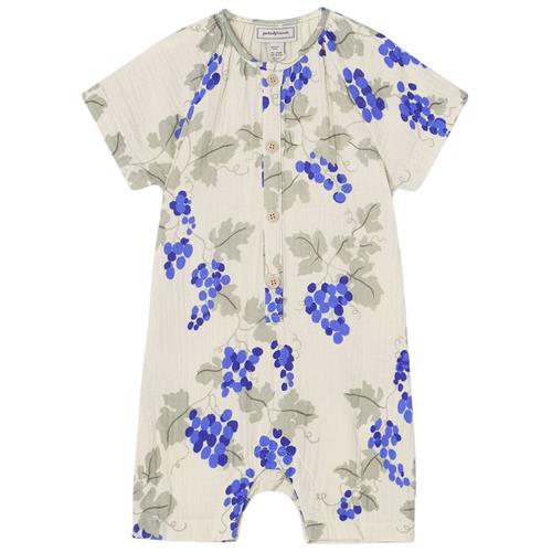 garbo&friends Muslin Onesie Grapes Blue 50/56 cm  Blå  50/56 cm  Drenge, Piger