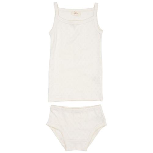 Copenhagen Colors Undertøjssæt I Pointelle Cremefarvet 128 cm  Creme  128 cm  Piger