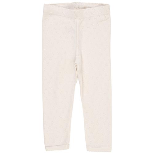 Copenhagen Colors Leggings I Pointelle Cremefarvet 74 cm  Creme  74 cm  Piger