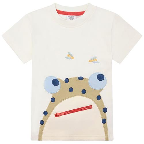 Hust&Claire Anton T-shirt Ivory 74 cm  Creme  74 cm  Drenge