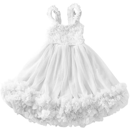 DOLLY by Le Petit Tom Pettidress Off White Off-white-1-3 Y  Hvid  1-3 år  Piger