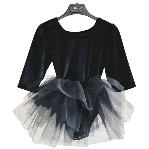 DOLLY by Le Petit Tom Velvet Planet Tutu Dress Black 0-1 Y  Sort  0-1 år  Piger