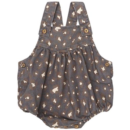 Tocoto Vintage Denim Animal Print Body Dark Grey 6 Months  Grå  6 måneder  Piger
