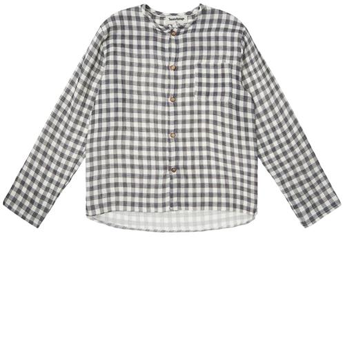 Tocoto Vintage Checked Maho Neck Skjorte Off White 4 Y  Creme  4 år  Drenge