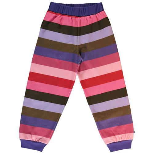 Småfolk Stribede Joggingbukser Purple Heart 7-8 Y  Lilla  7-8 år  Piger