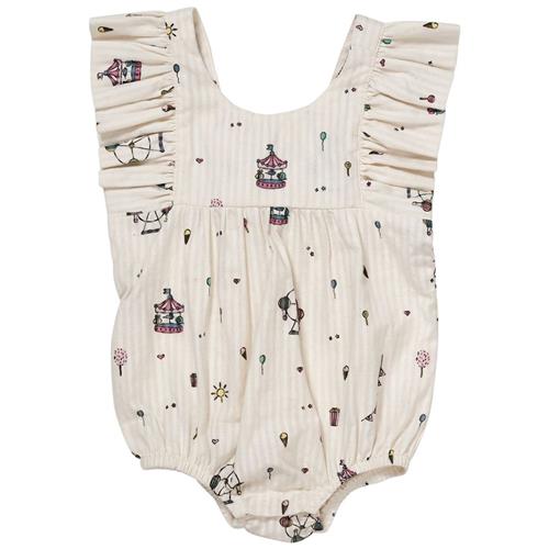 Copenhagen Colors Mønstret Romper Cremefarvet 74 cm  Creme  74 cm  Piger