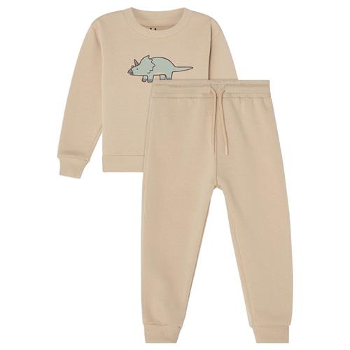 Buddy & Hope GOTS Martin Sweatshirt-sæt Green Dino 74/80 cm  Beige  74/80 cm  Drenge, Piger