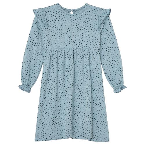 Buddy & Hope Hedda Frill Kjole med Blue Dots 62/68 cm  Blå Prikker 62/68 cm  Piger