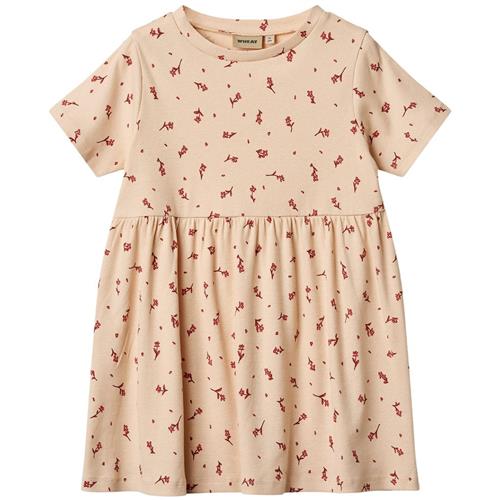 Wheat Anna Jersey-kjole Rose Water Flowers 98 cm  Beige  98 cm  Piger