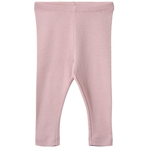 Wheat Maddy Ribbede Leggings Lavender Mist 62 cm  Lilla  62 cm  Drenge, Piger