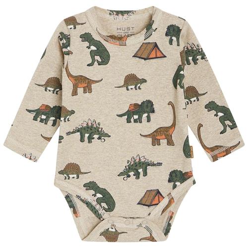 Hust&Claire GOTS Buster Babybody Beige Melange 56 cm  Beige  56 cm  Drenge
