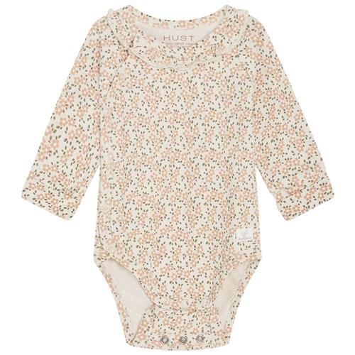 Hust&Claire GOTS Bing Blomstret Wrap Body Oat Milk 56 cm  Creme  56 cm  Piger
