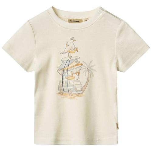 Wheat GOTS Ricco T-shirt Ivory 74 cm  Creme  74 cm  Drenge