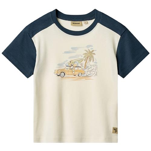 Wheat GOTS Vincent T-shirt Ivory 98 cm  Creme  98 cm  Drenge
