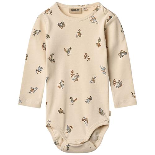 Wheat GOTS Freddie Baby Body Beach Friends 74 cm  Creme  74 cm  Drenge