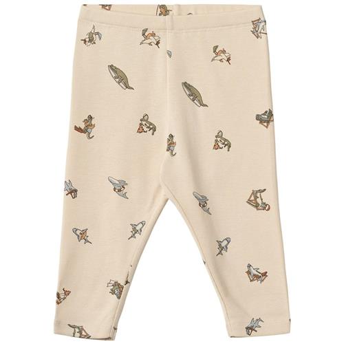 Wheat GOTS Silas Jersey-bukser Beach Friends 86 cm  Creme  86 cm  Drenge, Piger