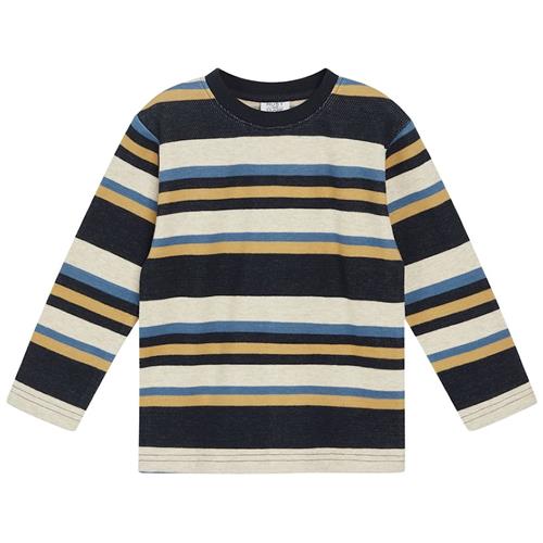 Hust&Claire Anton Stribet Langærmet T-shirt Navyblå 56 cm  Marineblå  56 cm  Drenge