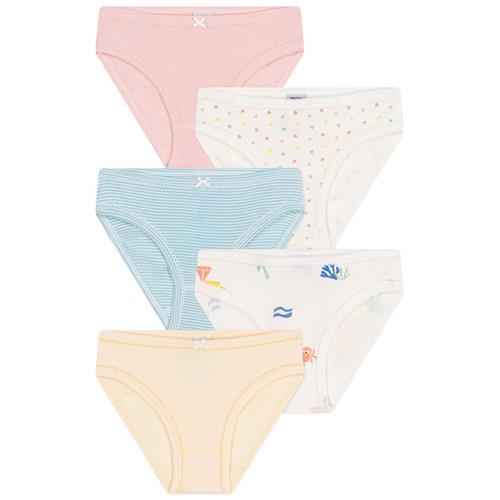 Petit Bateau 5-pak Bomuldstrusser Rose Jaune Bleu Blanc 2 Y  Lyserød  2 år  Piger