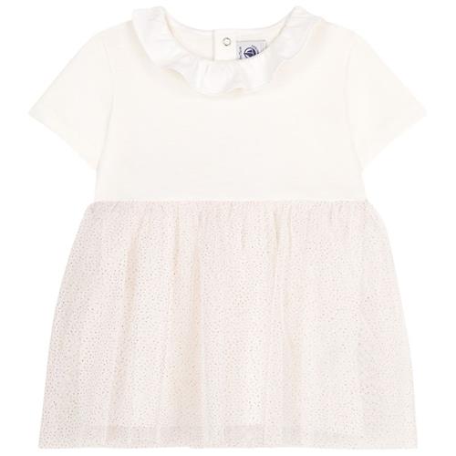 Petit Bateau Tylkjole Marshmallow Copper 12 months  Hvid  12 måneder  Piger