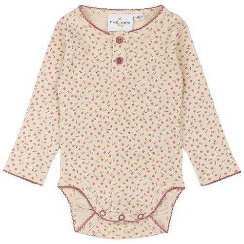 The New Siblings GOTS Odette Pointelle Baby Body White Swan Aop White Swan  68 cm  Hvid  68 cm  Piger