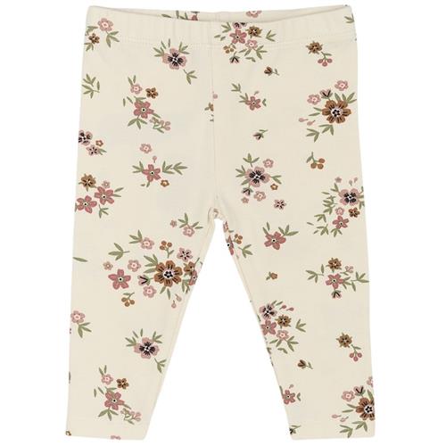 The New Siblings GOTS Olympia Leggings White Swan Aop White Swan  86 cm  Hvid  86 cm  Piger