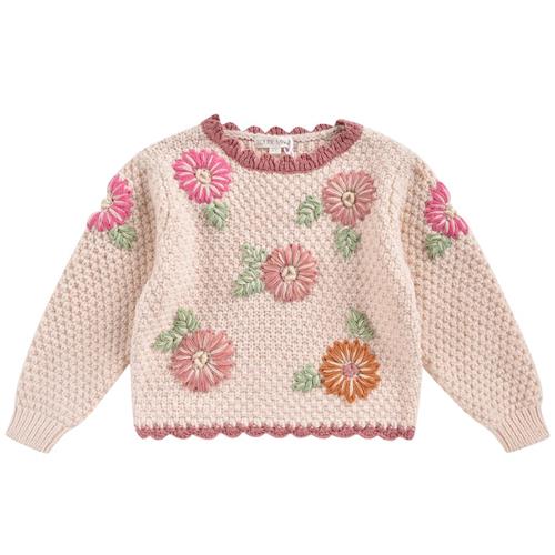Louise Misha Acia Strikket Baby Sweater Blush 24 months  Lyserød  24 måneder  Piger