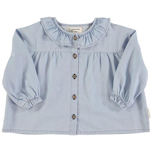 Piupiuchick Bluse Light Blue Chambray 8 Y  Blå  8 år  Piger