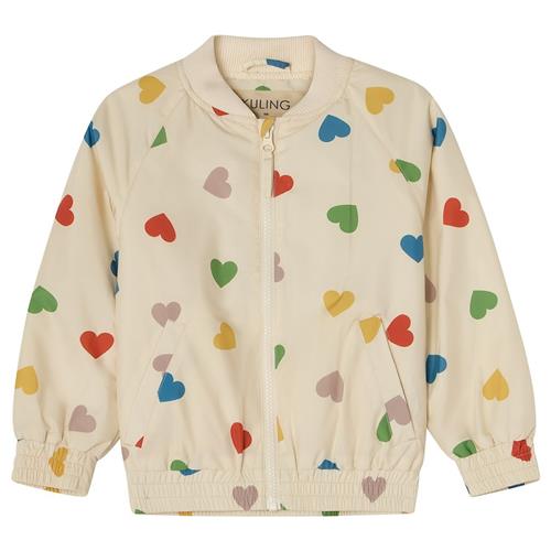Kuling Vadstena Bomberjakke Rainbow Hearts 98 cm  Hvid  98 cm  Drenge, Piger