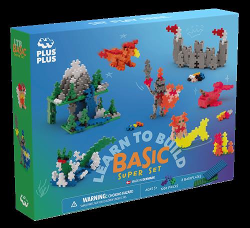 Plus-Plus Learn To Build 1200 Stk. Super Set Basic  One Size  Blå  One Size 5+ Years unisex