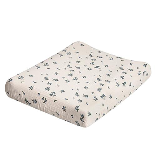 garbo&friends Betræk Til Pusleunderlag I Musselin Blueberry  Blueberry  One Size Cotton Creme  One Size  Drenge, Piger