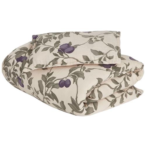 garbo&friends SE 100x130 / 35x55 Muslin Mønstret Junior Sengetøj Sæt Plum Plum One Size    One Size  Drenge, Piger