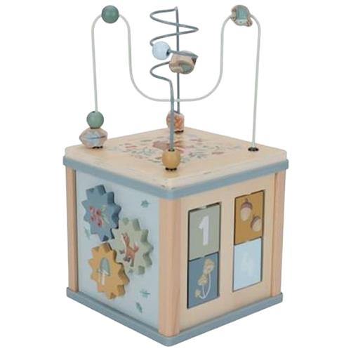 Little Dutch Aktivitetskube Af Træ Forest Friends  Blue-One Size  Blå  One Size  Drenge, Piger