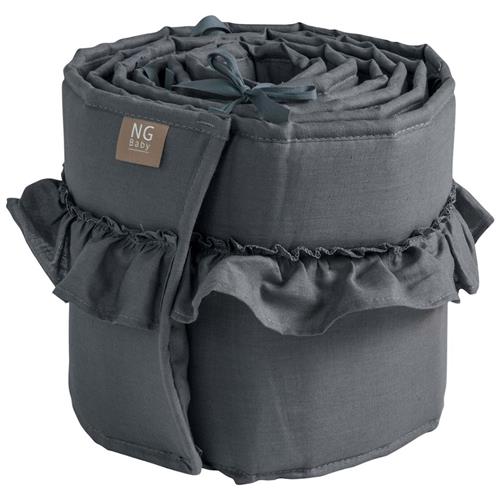 NG Baby Bumper Sengetøj Med Flæse Graphite Grey One Size      Drenge, Piger