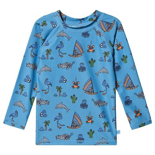 Småfolk UV50 Langærmet T-shirt og Sea World World Sky Blue 56 cm    56 cm  Drenge