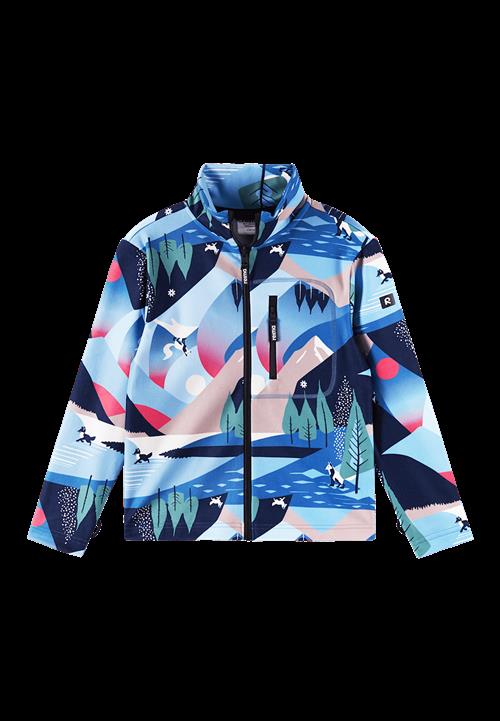 Reima Lisisti Blød Jersey-sweater Med Fuld Lynlås Blue Ocean  110 cm    110 cm  Drenge