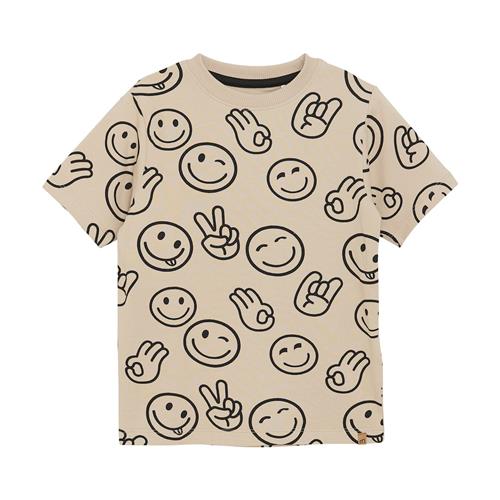 Minymo GOTS T-shirt Aop Oxford Tan  98 cm    98 cm  Drenge