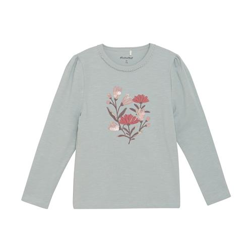 Minymo Langærmet T-shirt Puritan Gray  110 cm    110 cm  Piger