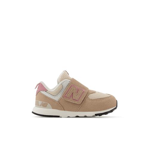 New Balance 574 Kids NEW-B Hook & Loop Sneakers Flat Taupe  Flat Taupe 22.5 EU    22.5 EU  Piger