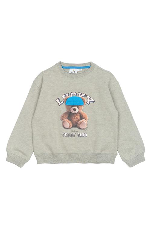 The New Pendra Sweatshirt Light Grey Melange  Light Grey Melange 5-6 Y  Grå  5-6 år  Piger