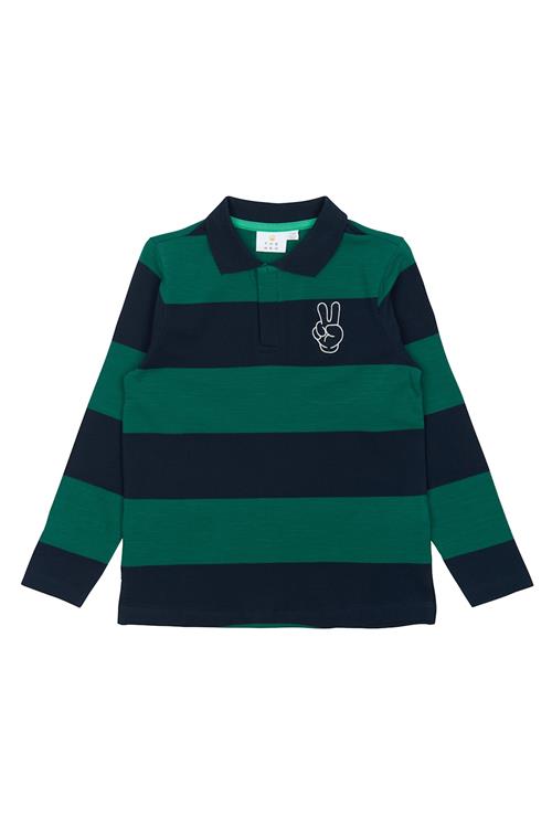 The New GOTS Pino Langærmet Piqué-polo Navy Blazer Striped  Navy Blazer Striped 5-6 Y  Marineblå  5-6 år  Drenge