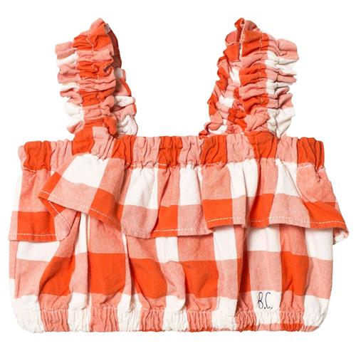 Bobo Choses Ruffles Vichy Top Red Clay 4-5 Y    4-5 år  Piger