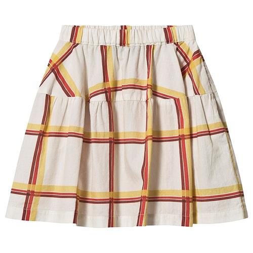 The Animals Observatory Turkey Nederdel Soft Beige Squares 6 Y    6 år  Piger