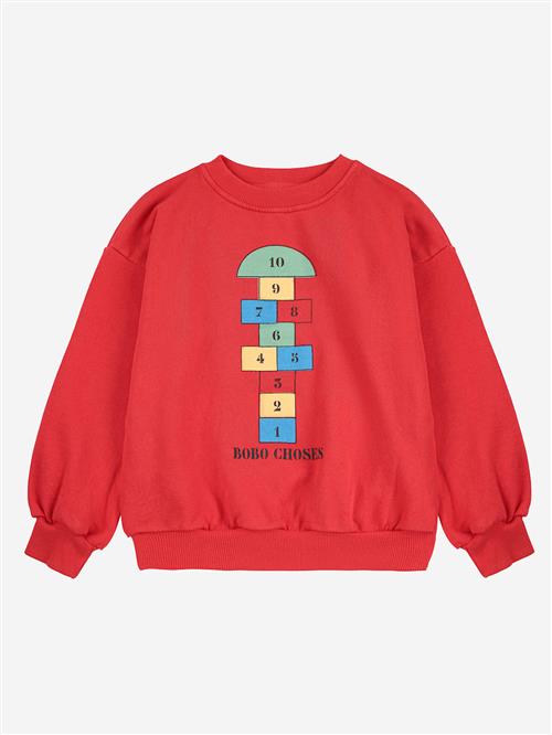 Bobo Choses Hopscotch Sweatshirt Red  Red 2-3 Years  Rød  2-3 år  Drenge