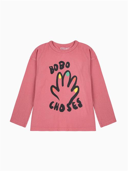 Bobo Choses High Five Langærmet T-shirt Pink  Pink 6-7 Years  Lyserød  6-7 år  Piger