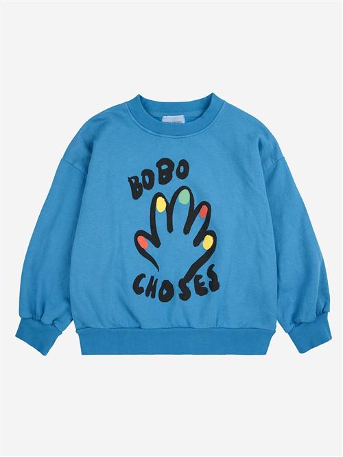 Bobo Choses High Five Sweatshirt Blue  Blue 8-9 Years  Blå  8-9 år  Drenge