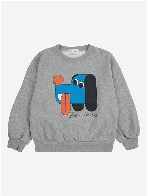 Bobo Choses Doggy Mate Sweatshirt Heather Grey  Heather Grey 6-7 Years  Grå  6-7 år  Drenge