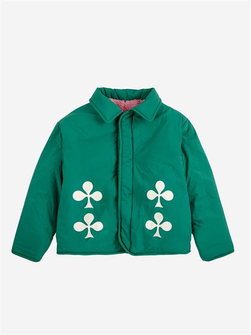 Bobo Choses Clover Vendbar Jakke I Fåreskind Green  Green 8-9 Years  Grøn  8-9 år  Piger