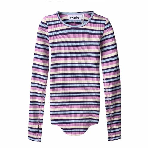 Molo Rochelle Langærmet T-shirt Cosmic Stripe  Cosmic Stripe 98/104 cm  Lyserød  98/104 cm  Piger