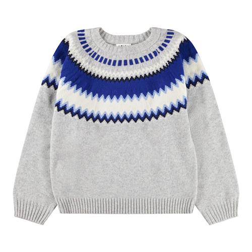 Molo Baes Wool Strikket Sweater Nordic Blues  Nordic Blues 98/104 cm Uld Grå  98/104 cm  Drenge