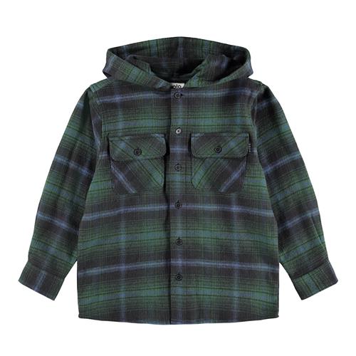 Molo Rizz Ternet Overshirt Galaxy Check  Galaxy Check 110/116 cm  Grøn  110/116 cm  Drenge